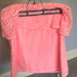 Pink Off the Shoulder Top